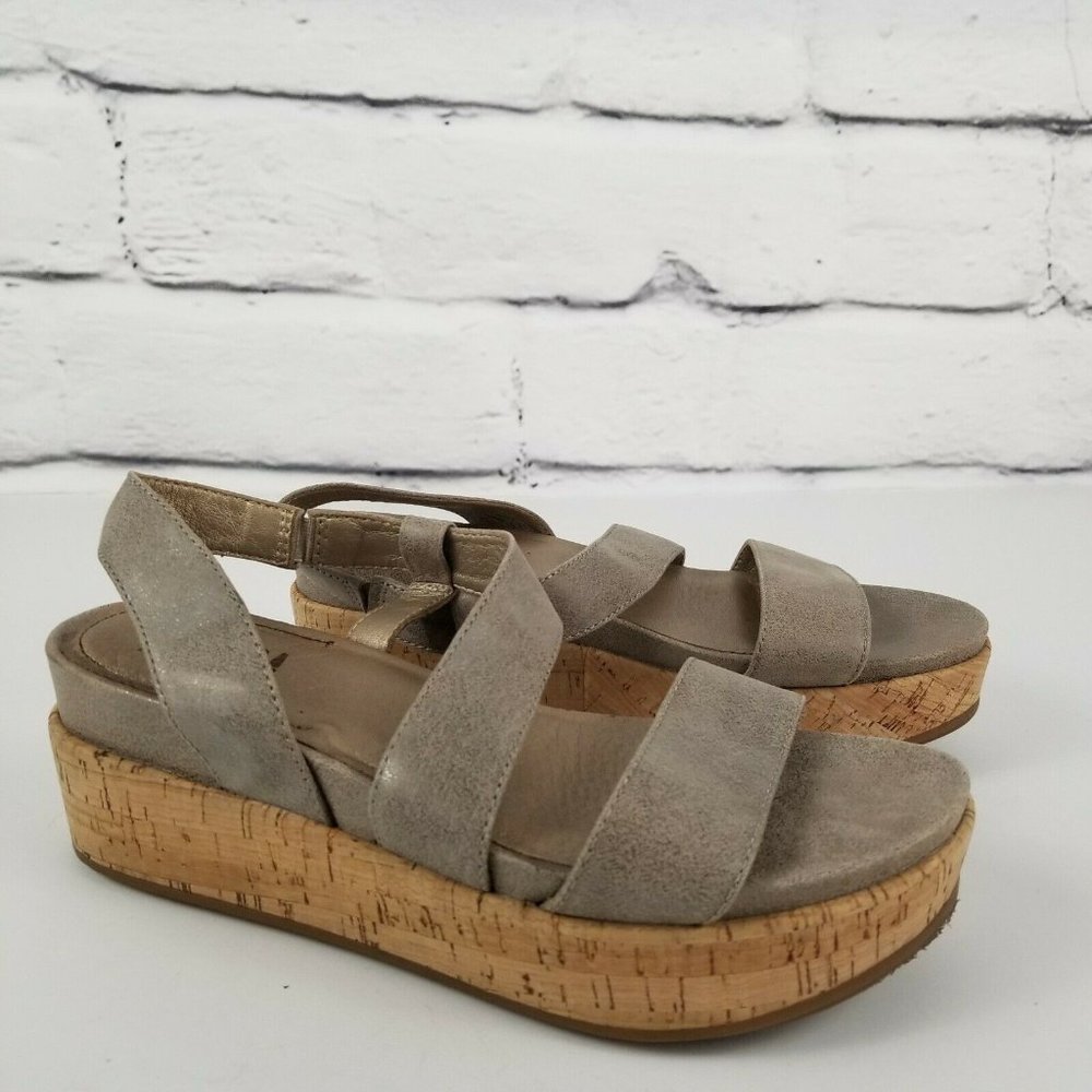 Lucca Lane Olympia Cork Taupe Sandals